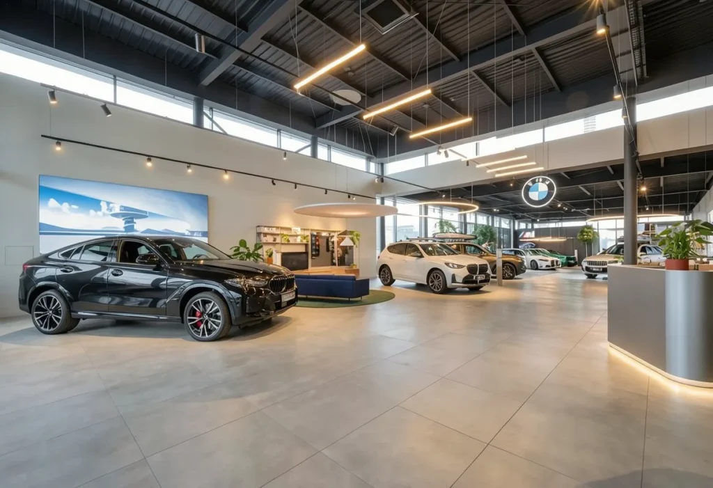Fotorealistická vizualizace automobilového showroomu od studia Finnessa